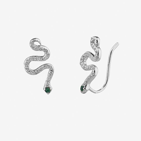 NEW ~ Anthropologie SHASHI Serpent Climber Gold Earrings - Picture 11 of 12